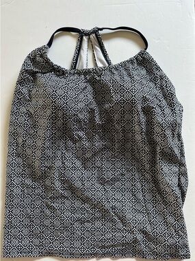 Black and White Geometric Tankini